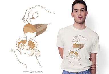 Diseño de camiseta Latte Art Diseño de camiseta Latte Art