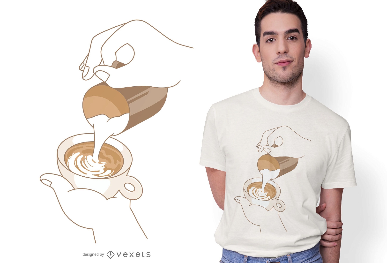 Design de camisetas Latte Art