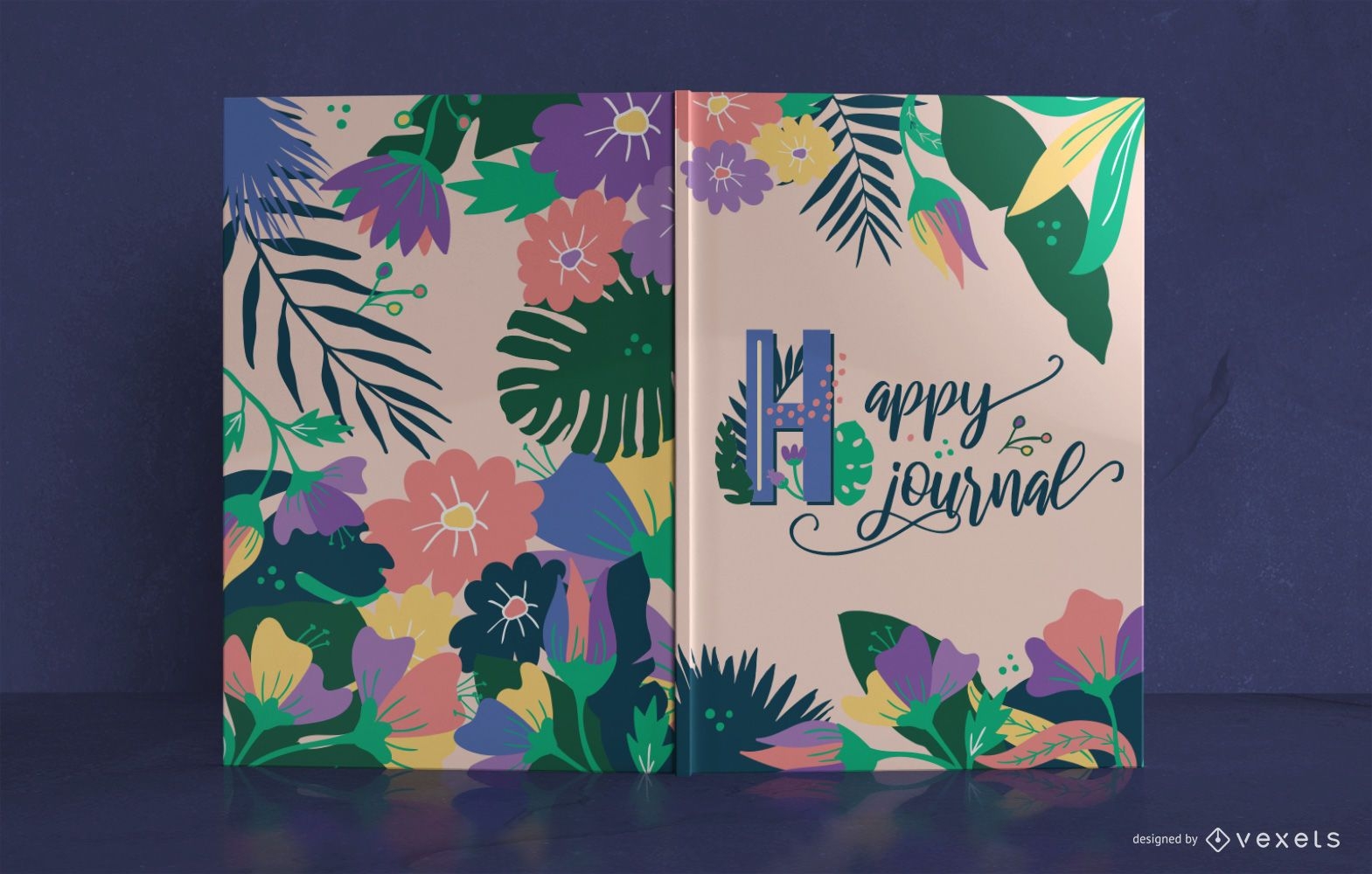 Design des tropischen Journal-Buchcovers
