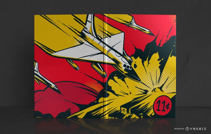 Planes Explosion Comic Book Cover Design Planes Explosion Comic Book Cover Design