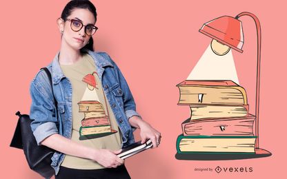 Lamp Books T-shirt Design Lamp Books T-shirt Design