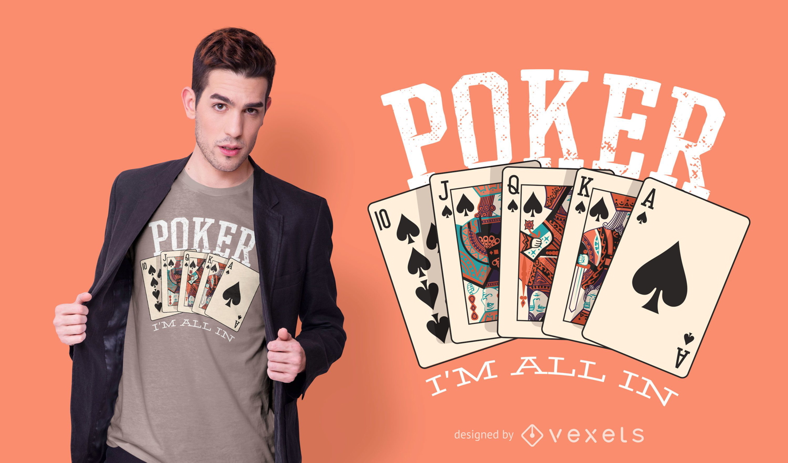 Dise?o de camiseta Poker Quote