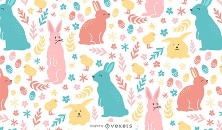 Colorful easter pattern design