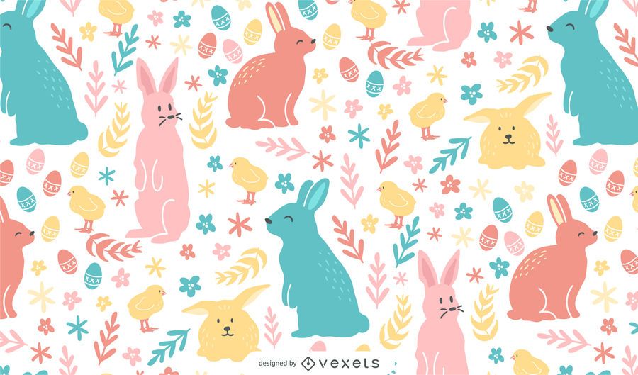 Colorful easter pattern design Colorful easter pattern design
