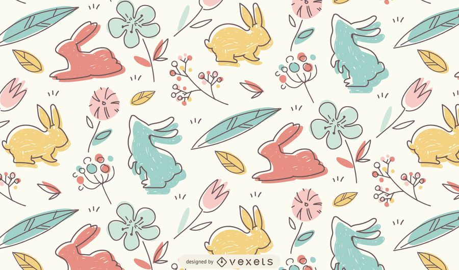 Easter doodle pattern design Easter doodle pattern design