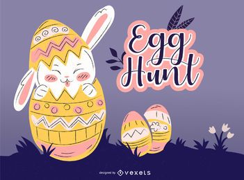 Ostereiersucheillustration