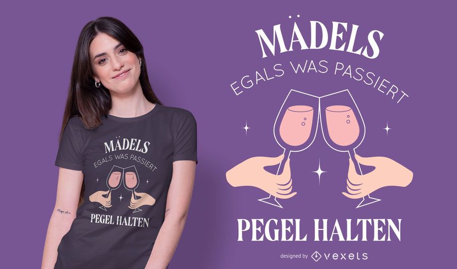 Design de camiseta alemã em nível de meninas Design de camiseta alemã em nível de meninas