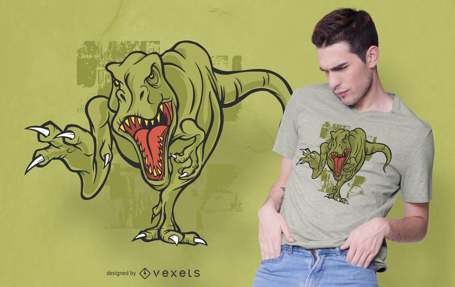 Angry t-rex t-shirt design Angry t-rex t-shirt design