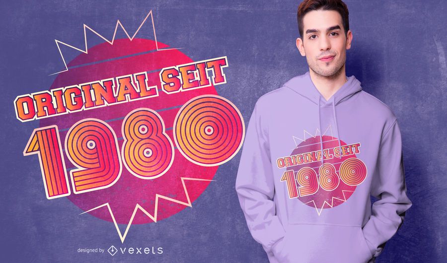 Original 1980 German Birthday T-shirt Design Original 1980 German Birthday T-shirt Design