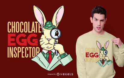 Design de camiseta do inspetor de ovo de páscoa