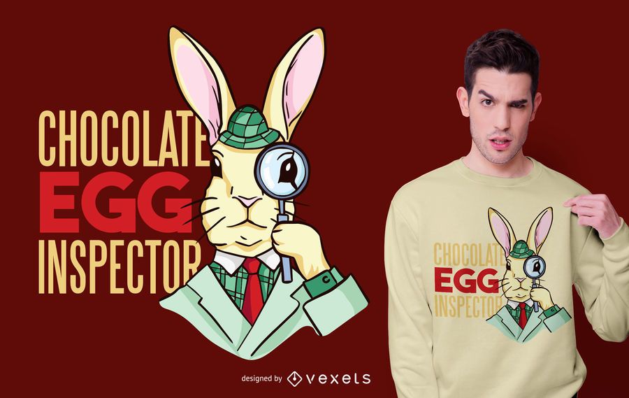 Easter Egg Inspector T-shirt Design Easter Egg Inspector T-shirt Design