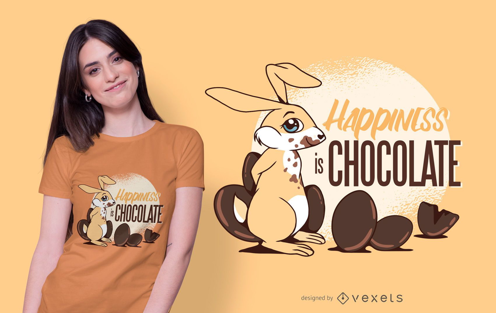 Design engraçado de t-shirt com citações do coelhinho da Páscoa