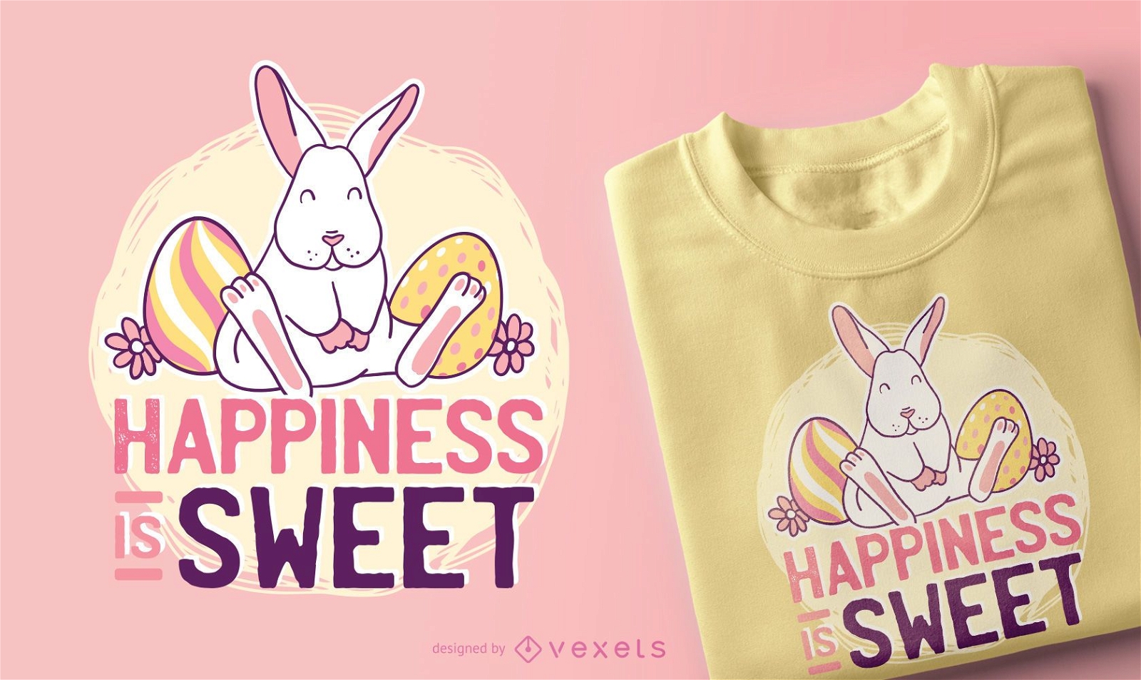 Cute Easter Bunny Quote T-shirt Design
