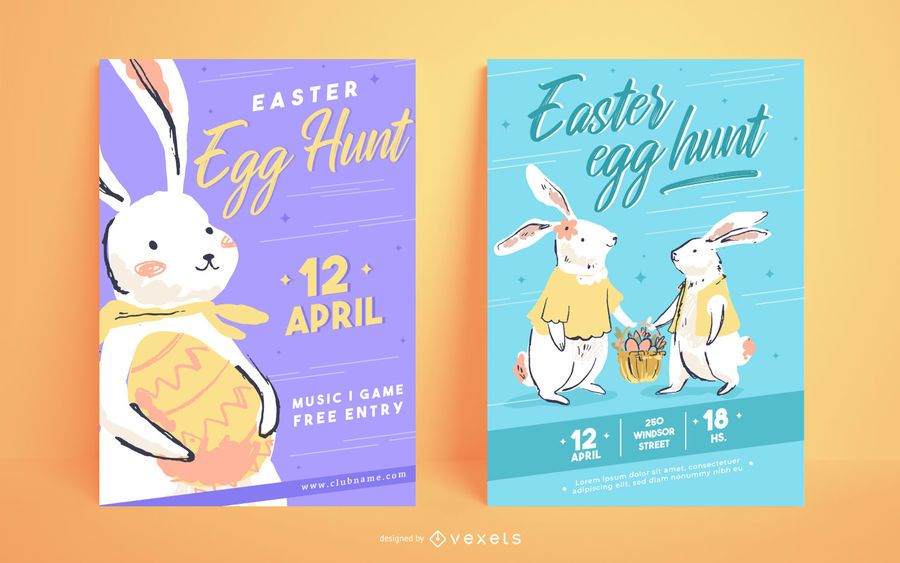 Easter egg hunt poster templates Easter egg hunt poster templates