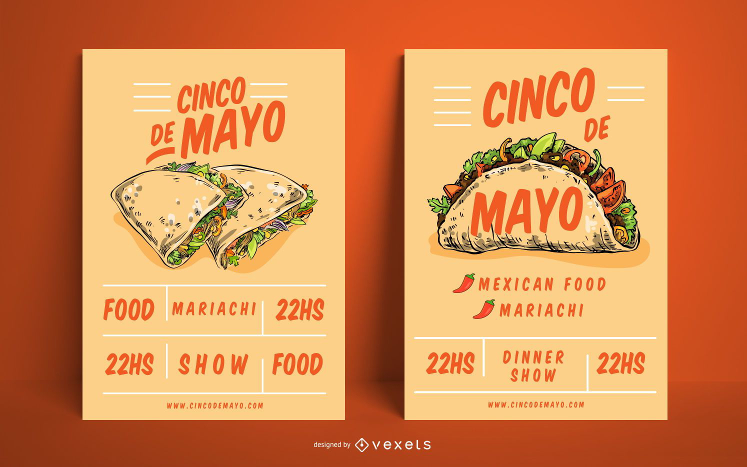 Cinco de Mayo Mexican Food Poster Set
