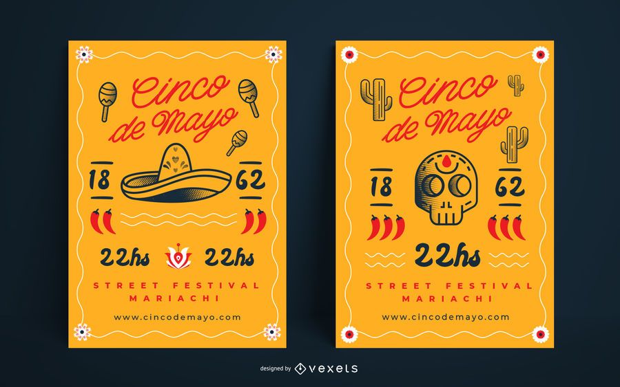 Cinco de mayo poster set Cinco de mayo poster set