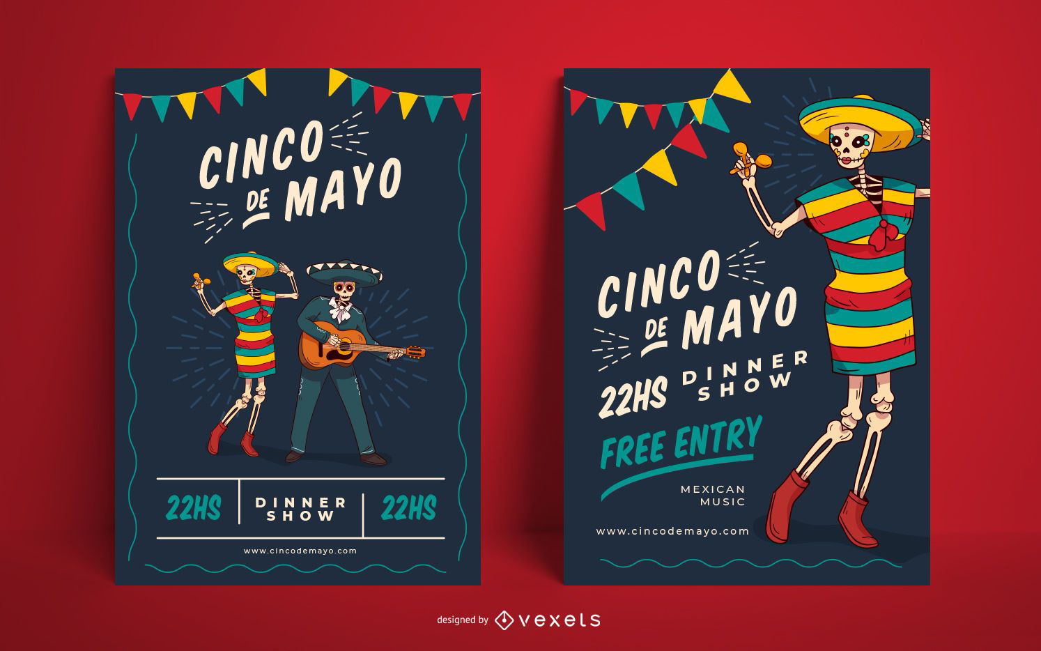 Cartel de la fiesta del Cinco de Mayo