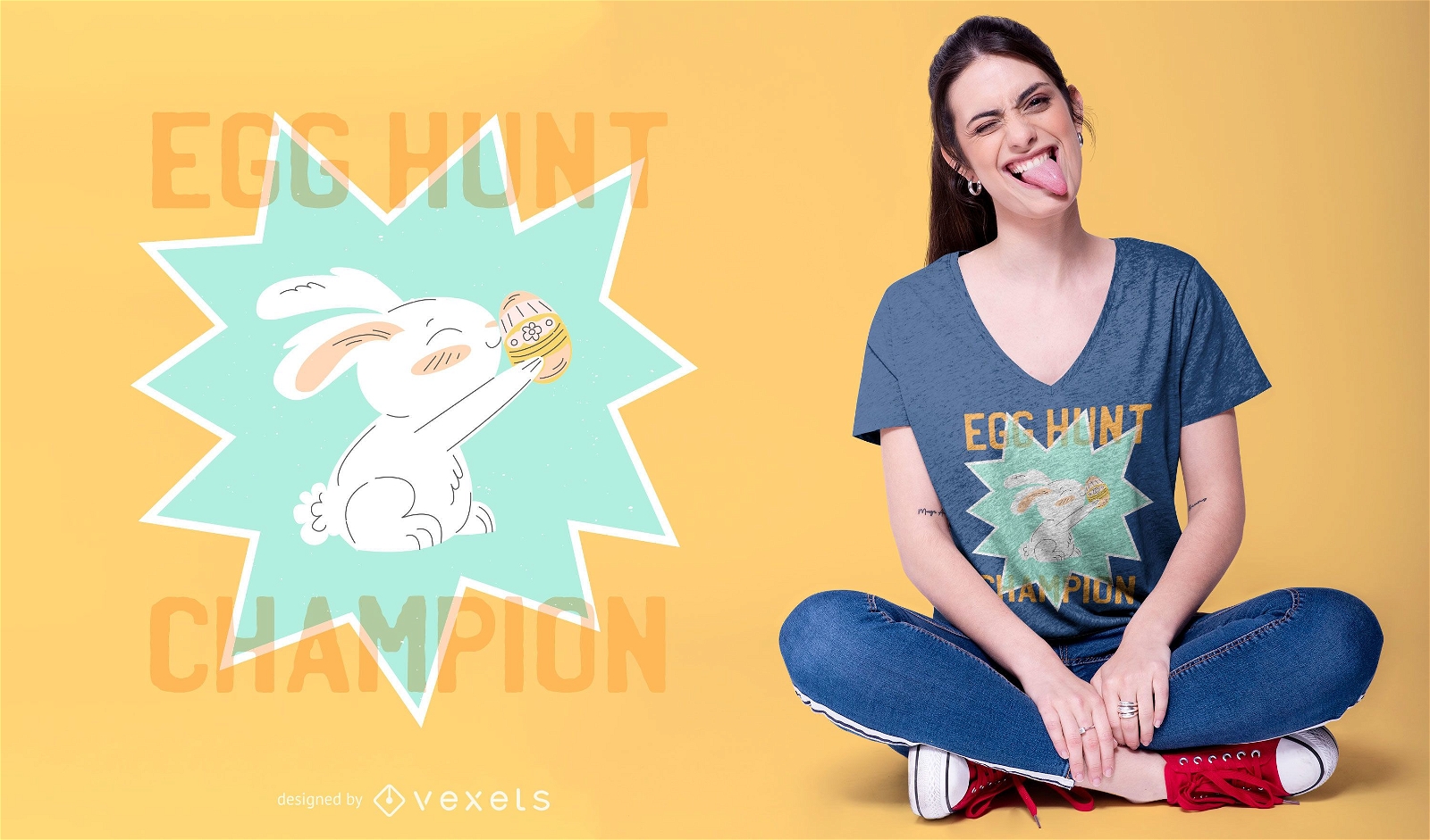 Egg Hunt Champion Easter T-shirt Design