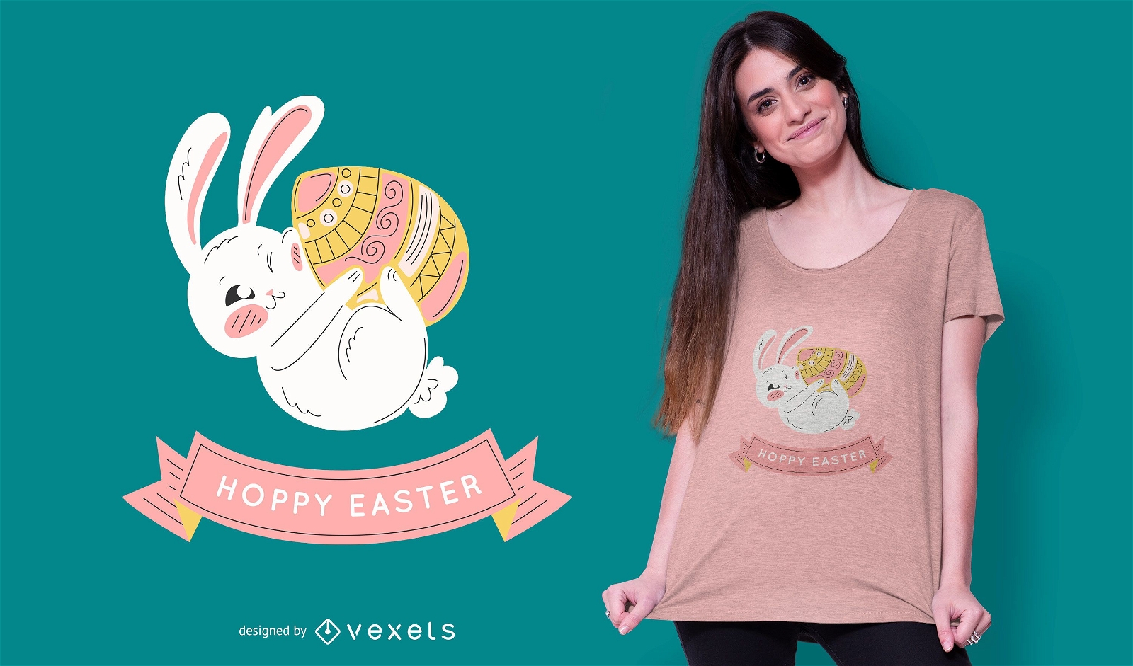 Dise?o de camiseta Cute Bunny Easter