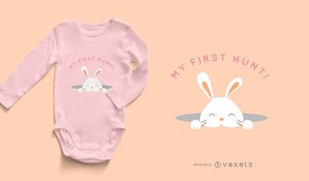 Design de camiseta com citações do coelhinho da Páscoa do bebê