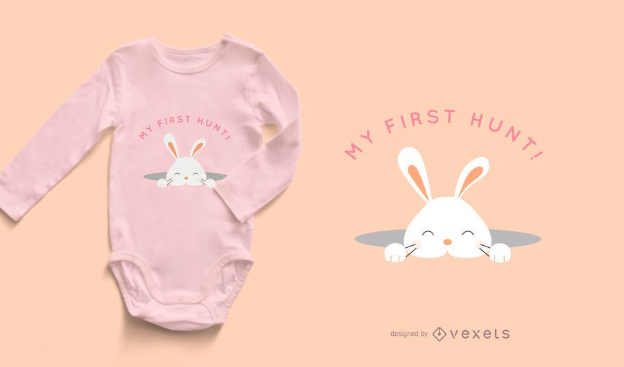 Baby Easter Bunny Quote T-shirt Design Baby Easter Bunny Quote T-shirt Design