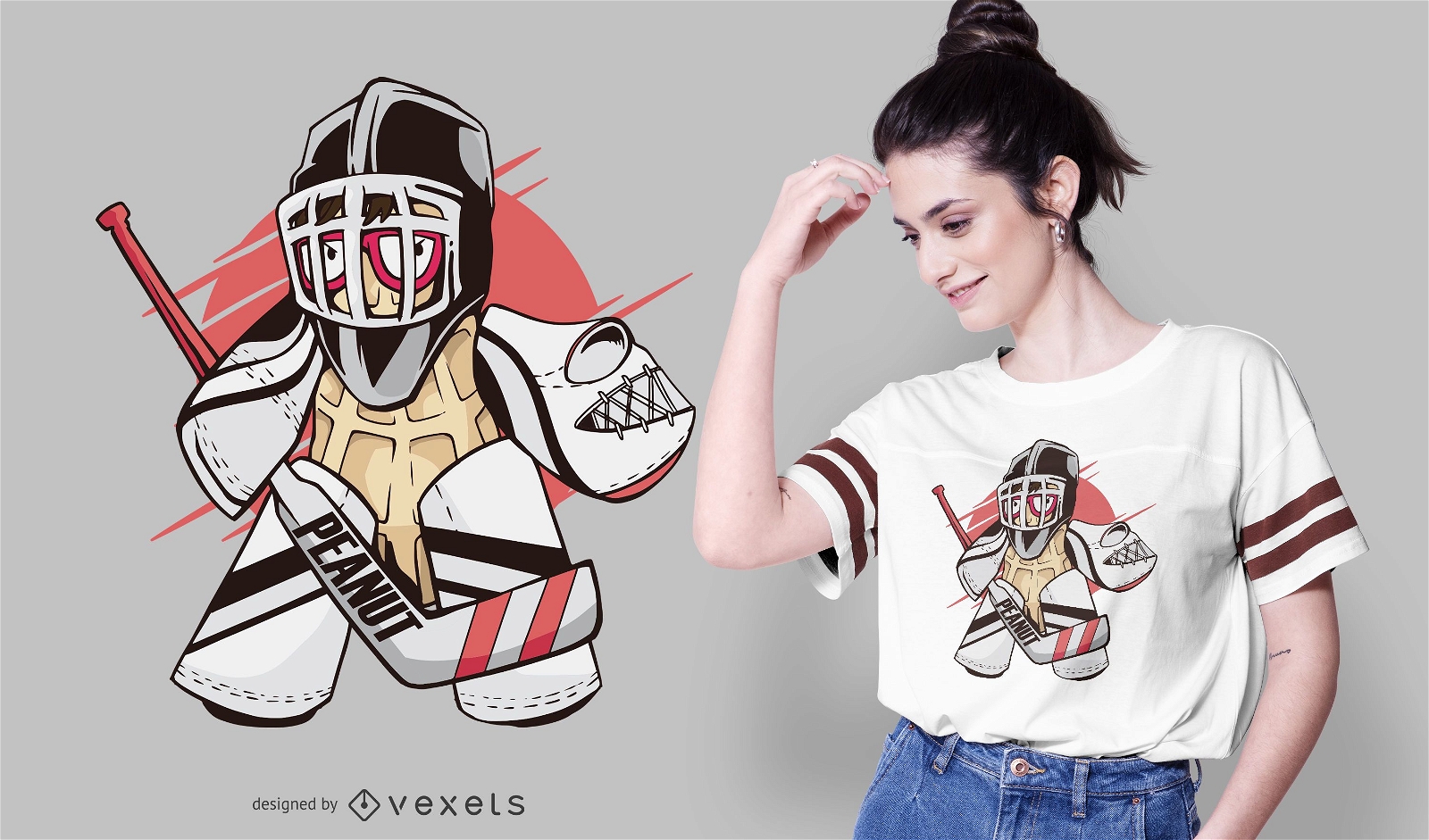 Diseño de camiseta de portero de hockey de maní