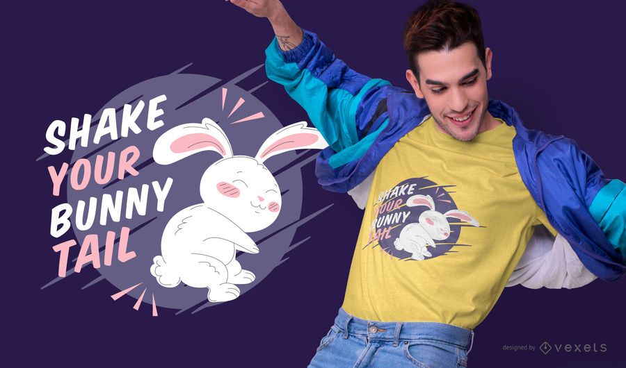 Diseño de camiseta de cita de conejo de Pascua Diseño de camiseta de cita de conejo de Pascua