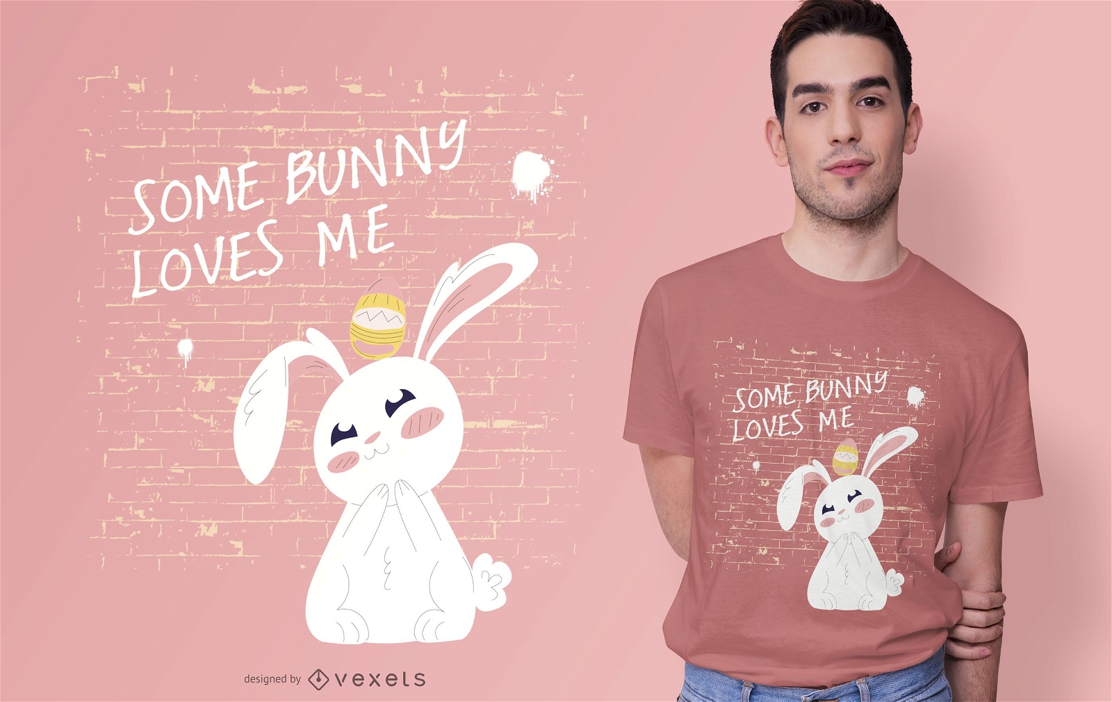 Easter Bunny Love Quote T-shirt Design