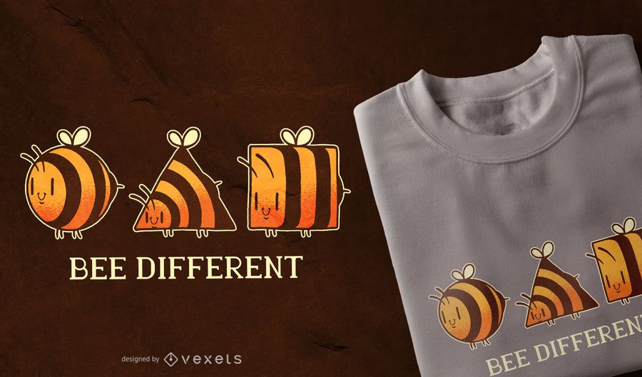 Bee different t-shirt design Bee different t-shirt design