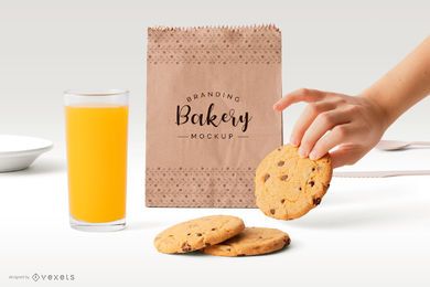 Bakery Paper Bag Mockup Design Bakery Paper Bag Mockup Design