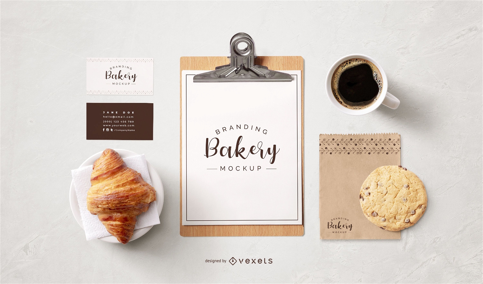 Bakery Business Elements Mockup Composition