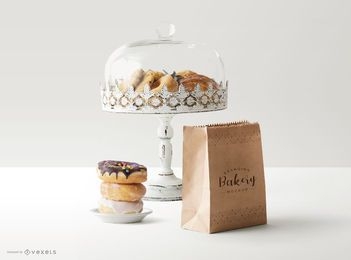 Bakery Object Composition Mockup