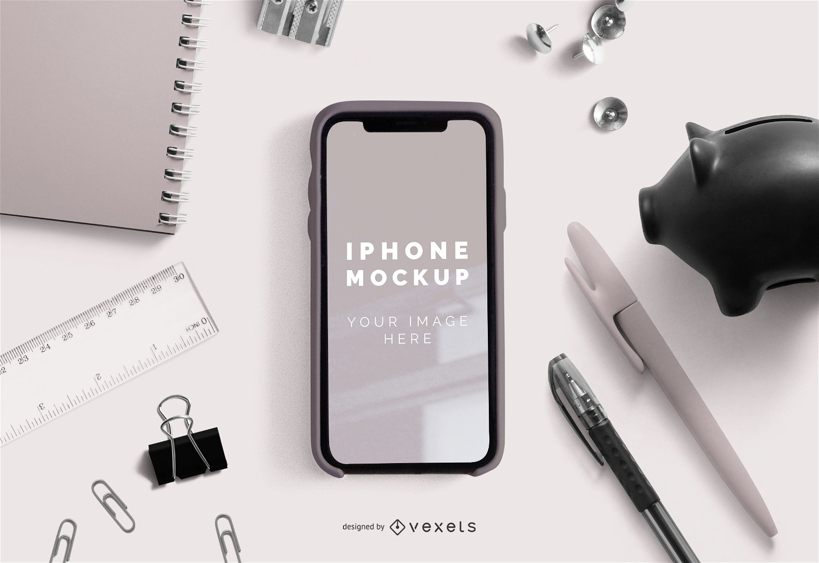 iPhone Screen Mockup Composition