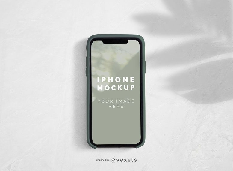 Download iPhone Screen With Palm Shadow Mockup Design - PSD Mockup ...