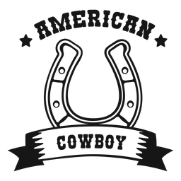Insignia de vaquero americano Diseño PNG