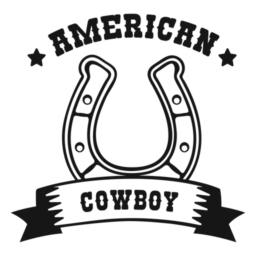 American cowboy badge PNG Design