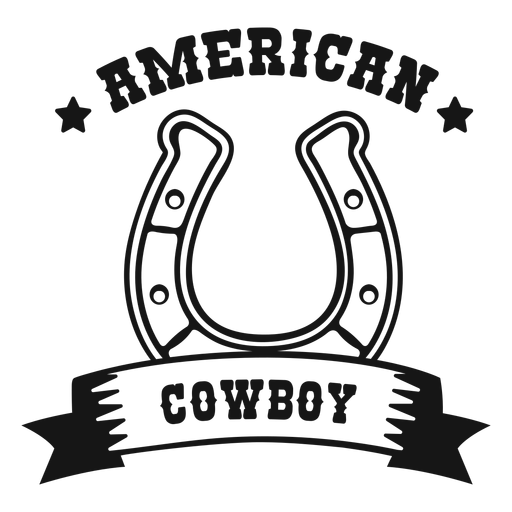 Insignia de vaquero americano Diseño PNG