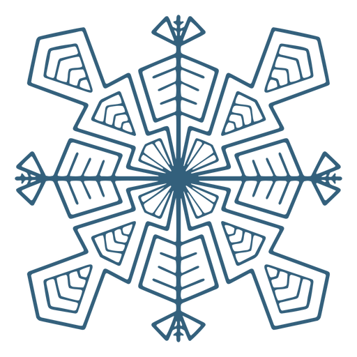 Fantastisches Schneeflockensymbol PNG-Design