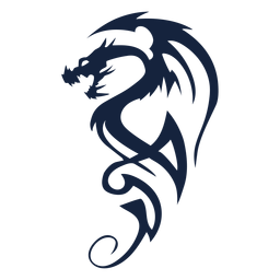 Ehrfürchtiger Stammesdrache PNG-Design