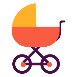 Kinderwagen flach PNG-Design