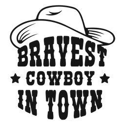 O melhor emblema de cowboy Desenho PNG