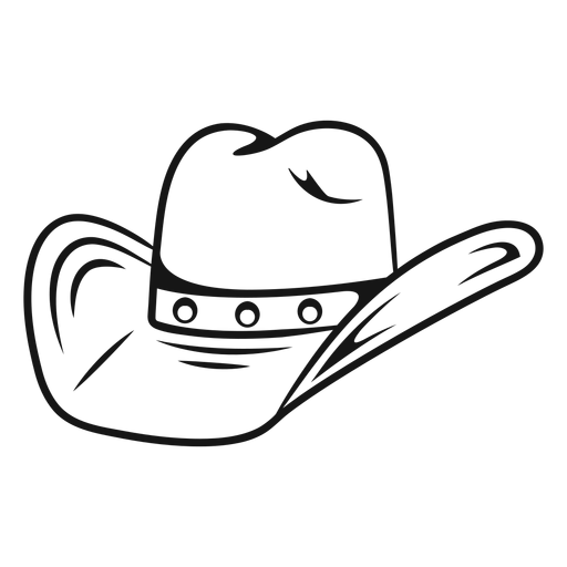 Classic cowboy hat stroke PNG Design