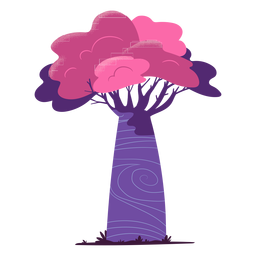 Árbol safari colorido Diseño PNG