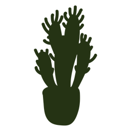 Coole Silhouette Kaktus PNG-Design