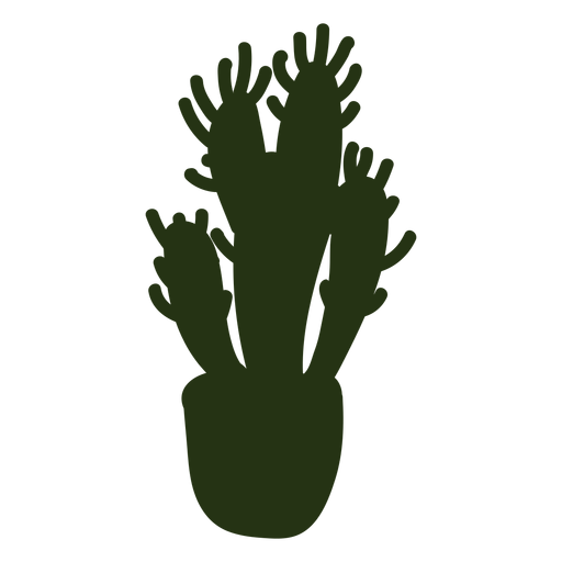 Coole Silhouette Kaktus PNG-Design