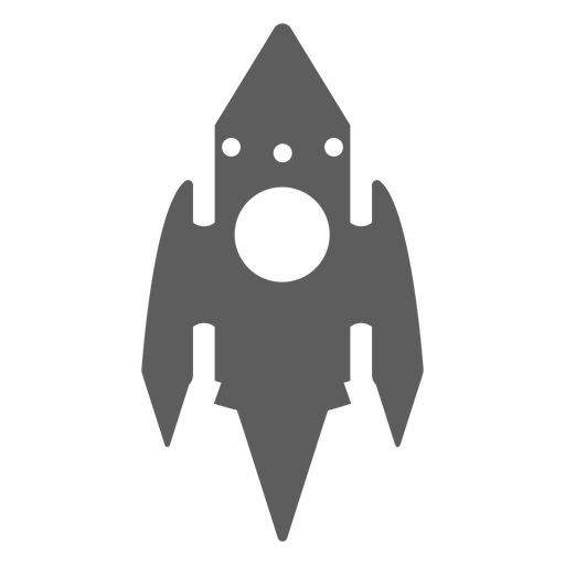 Cool silhouette spaceship PNG Design