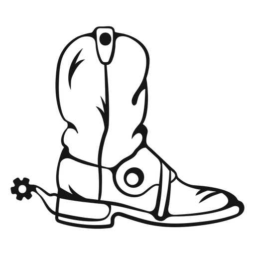 Curso de botas de cowboy Desenho PNG