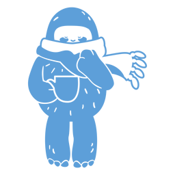 Cozy yeti cute PNG Design