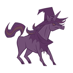 Bruja unicornio espeluznante Diseño PNG