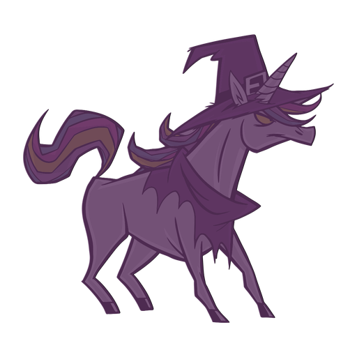 Creepy unicorn witch